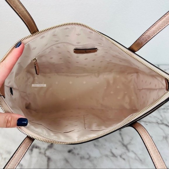 Kate Spade Shimmy Lola Greta Joeley Glitter Large Tote Shoulder Bag Rose… - Picture 8 of 11